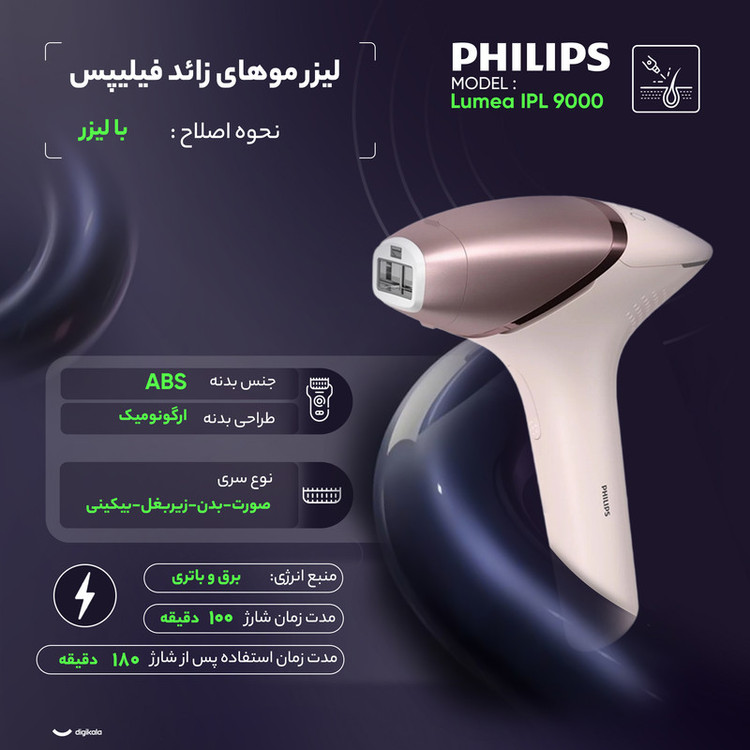 لیزر موهای زائد فیلیپس مدل Lumea IPL 9000