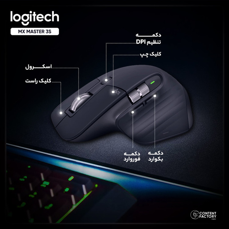 ماوس بی سیم لاجیتک مدل MX MASTER 3S