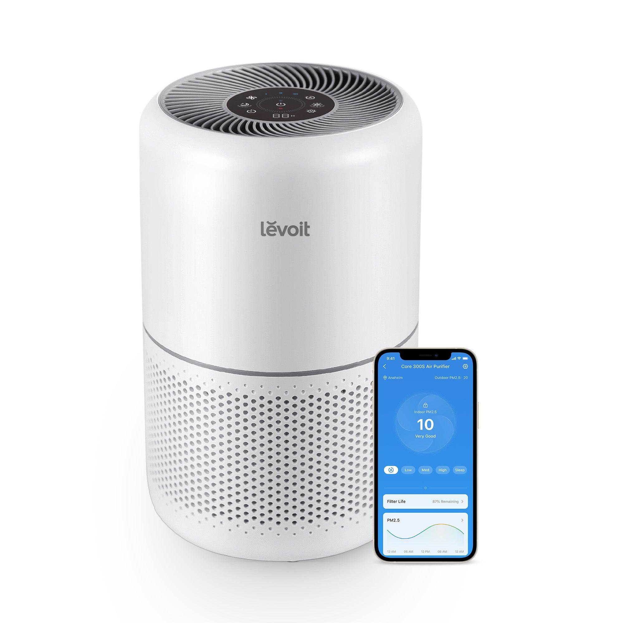 تصفیه هوای هوشمند Levoit مدل Core 300S-P تا 50m² مناسب اتاق خواب و فضاهای کوچک